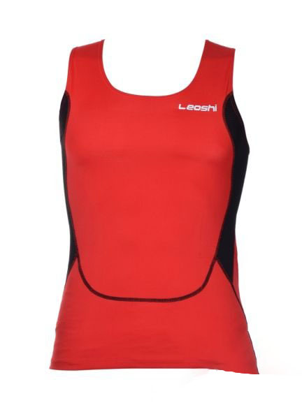 Leoshi Trikot, thermoaktiv M (rot-schwarz) für Fahrrad 3XL