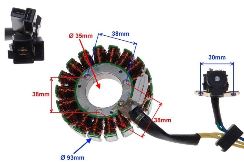 Stator für Lichtmaschine komplett Suzuki GN 125